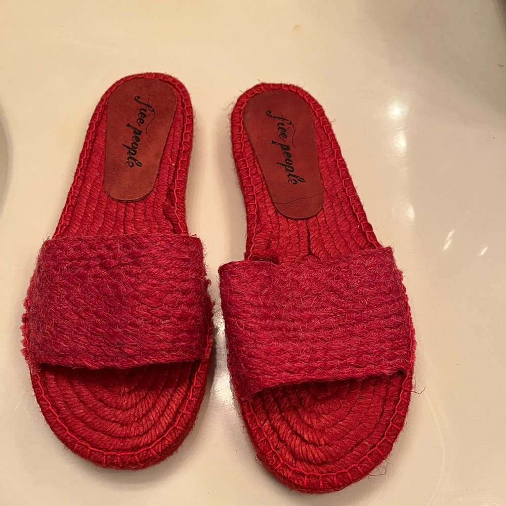 Free people red sandals